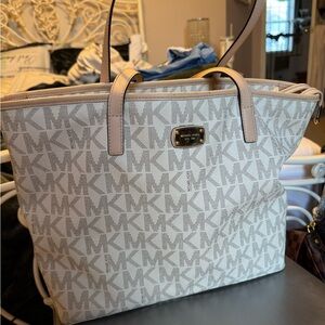 Michael Kors Monogram Cream Tote